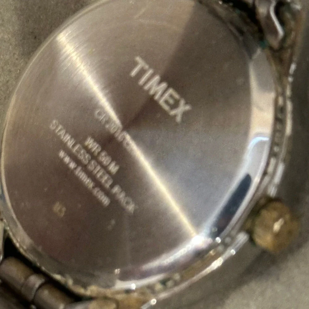 Timex Perpetual Calendar Two Tone Indiglo Watch White Dial WR 50M T2K621